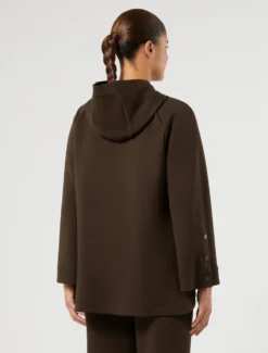 Giacca in jersey double - MARRONE SCURO