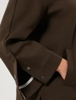 Giacca in jersey double - MARRONE SCURO