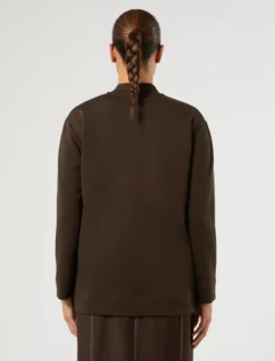 Giacca in jersey double - MARRONE SCURO