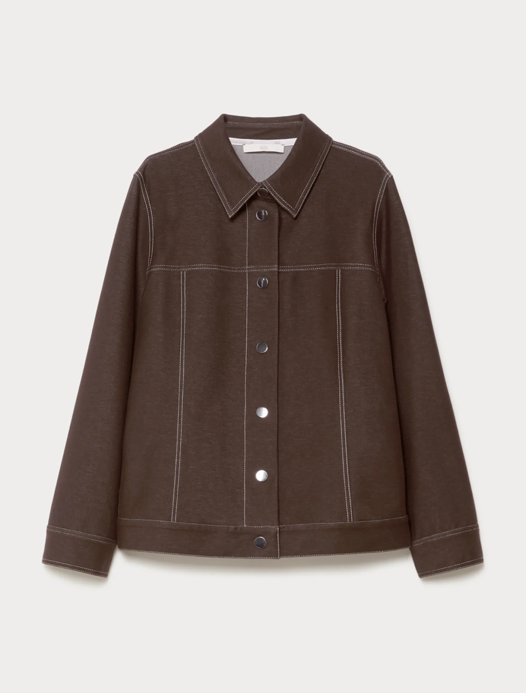 Giacca in jersey effetto denim - MARRONE SCURO