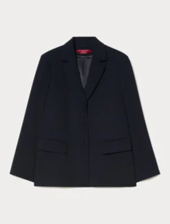 Giacca in tela stretch - BLU NOTTE