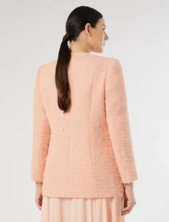 Giacca in tessuto armaturato con ricami - ROSA