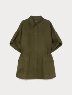 Giacca shariana in lino - VERDE KAKI