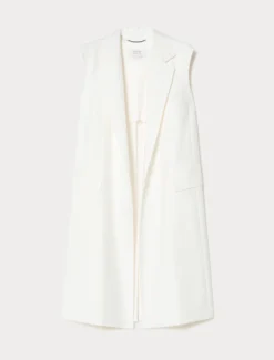 Gilet in lino - BIANCO