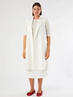Gilet in lino - BIANCO