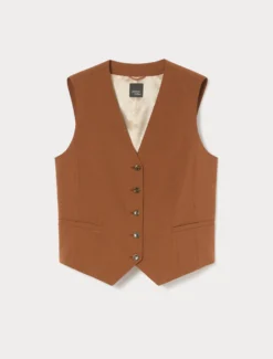 Gilet in stuoia mélange - CUOIO