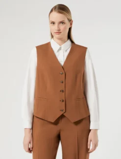 Gilet in stuoia mélange - CUOIO