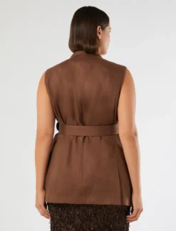 Gilet in tela di lino - CACAO