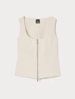 Gilet in tessuto diagonale - ALBINO