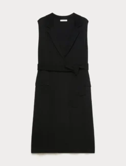 Gilet in viscosa opaca - NERO