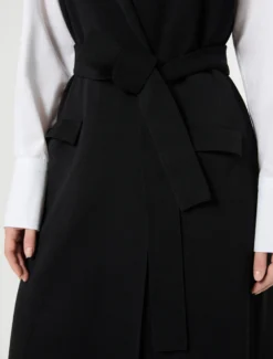 Gilet in viscosa opaca - NERO