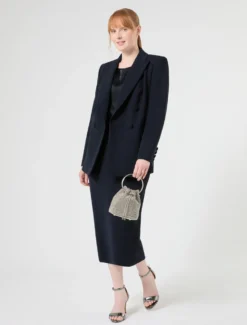 Gonna a tubino in cady - BLU NOTTE
