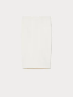 Gonna in cady triacetato - BIANCO AVORIO