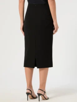 Gonna in cady triacetato - NERO