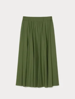 Gonna in cotone - VERDE OLIVA