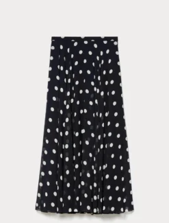 Gonna in georgette - BLU MARINO
