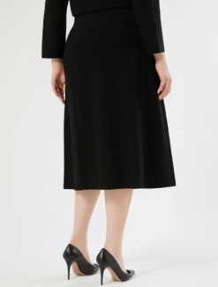 Gonna in maglia di viscosa - NERO