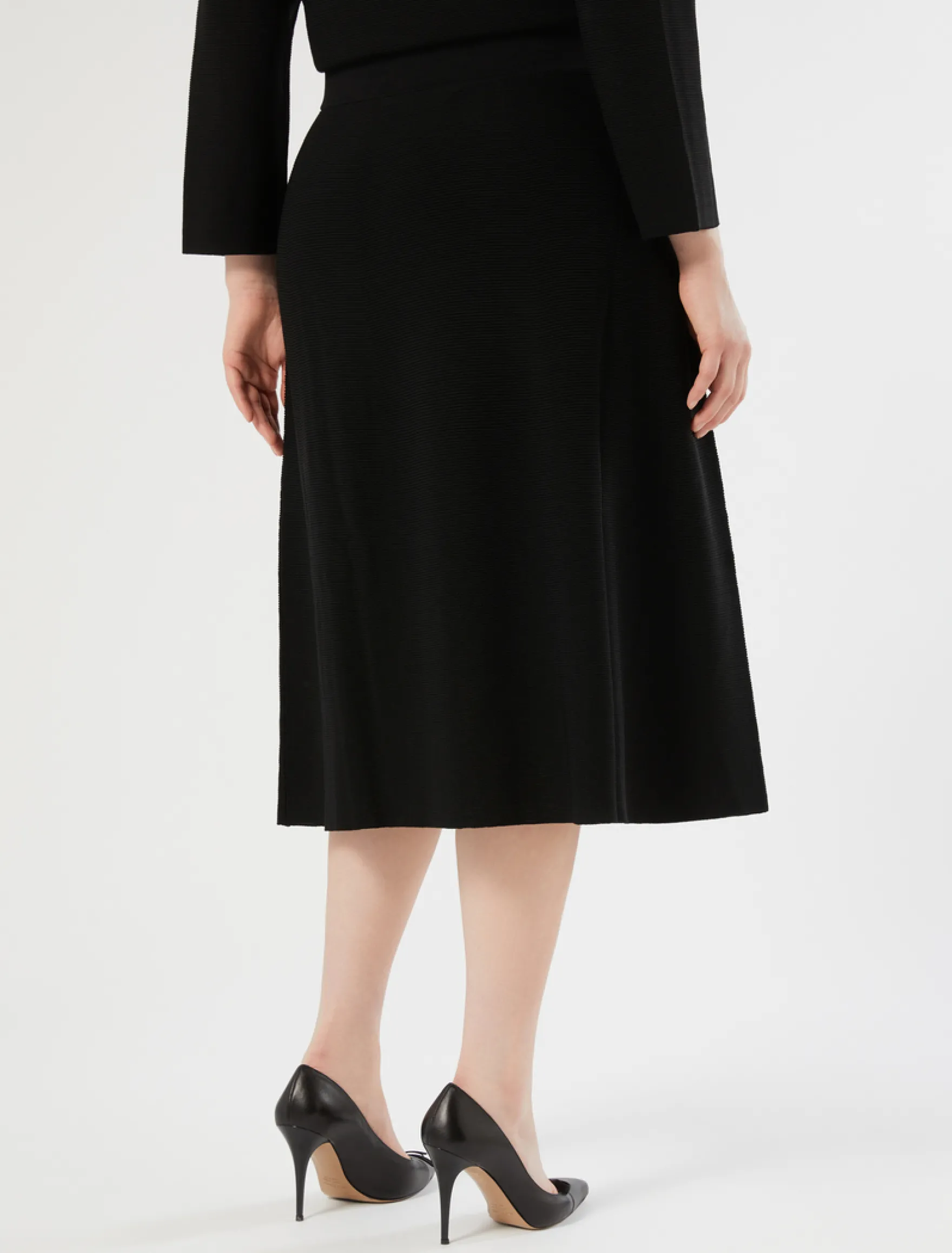 Gonna in maglia di viscosa - NERO