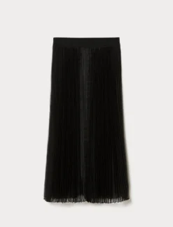 Gonna in organza plissé - NERO