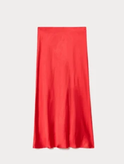 Gonna in raso - ROSSO