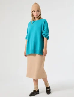 Gonna in scuba crêpe stretch - CAMMELLO