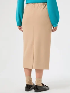 Gonna in scuba crêpe stretch - CAMMELLO