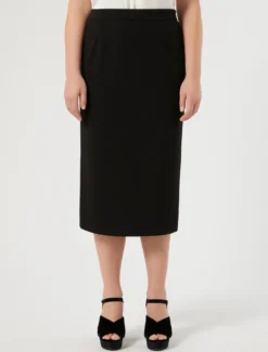 Gonna in scuba crêpe stretch - NERO