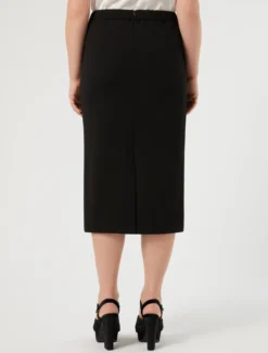 Gonna in scuba crêpe stretch - NERO