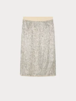 Gonna in tulle con paillettes - ARGENTO
