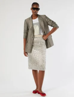 Gonna in tulle con paillettes - ARGENTO