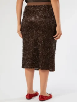 Gonna in tulle con paillettes - CACAO