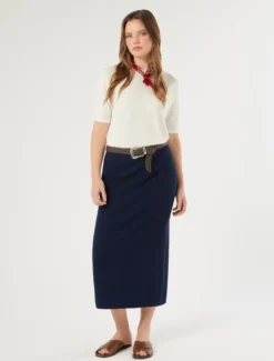 Gonna in viscosa stretch - BLU NOTTE