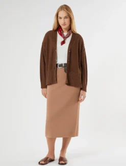 Gonna in viscosa stretch - CARAMELLO