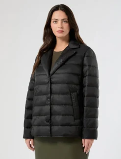 Imbottito in tela di nylon antigoccia - NERO