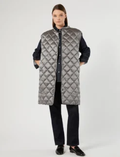Imbottito in tela di nylon cangiante - GRIGIO MEDIO