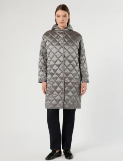 Imbottito in tela di nylon cangiante - GRIGIO MEDIO