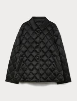 Imbottito in tela di nylon cangiante - NERO