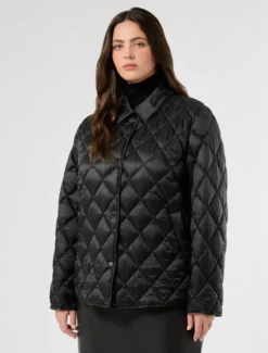 Imbottito in tela di nylon cangiante - NERO