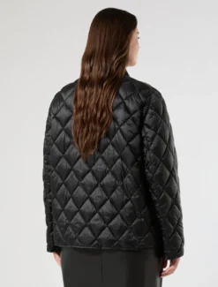Imbottito in tela di nylon cangiante - NERO