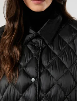 Imbottito in tela di nylon cangiante - NERO