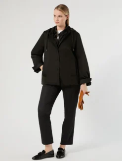 Imbottito in twill antigoccia - NERO