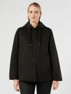 Imbottito in twill antigoccia - NERO