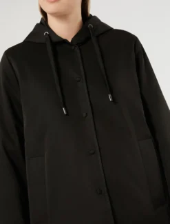 Imbottito in twill antigoccia - NERO