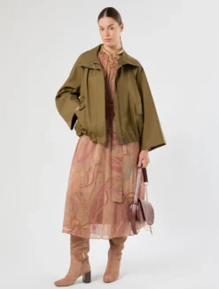 Impermeabile in twill antigoccia - VERDE KAKI