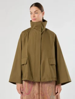 Impermeabile in twill antigoccia - VERDE KAKI