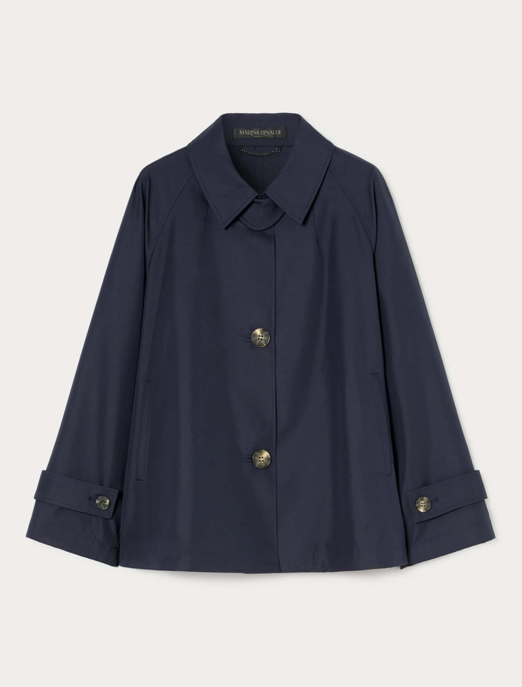Impermeabile in twill di misto cotone - BLU NOTTE