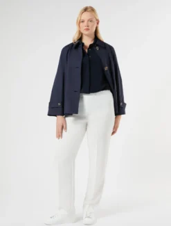 Impermeabile in twill di misto cotone - BLU NOTTE