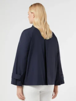 Impermeabile in twill di misto cotone - BLU NOTTE