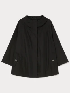 Impermeabile in twill di misto cotone - NERO