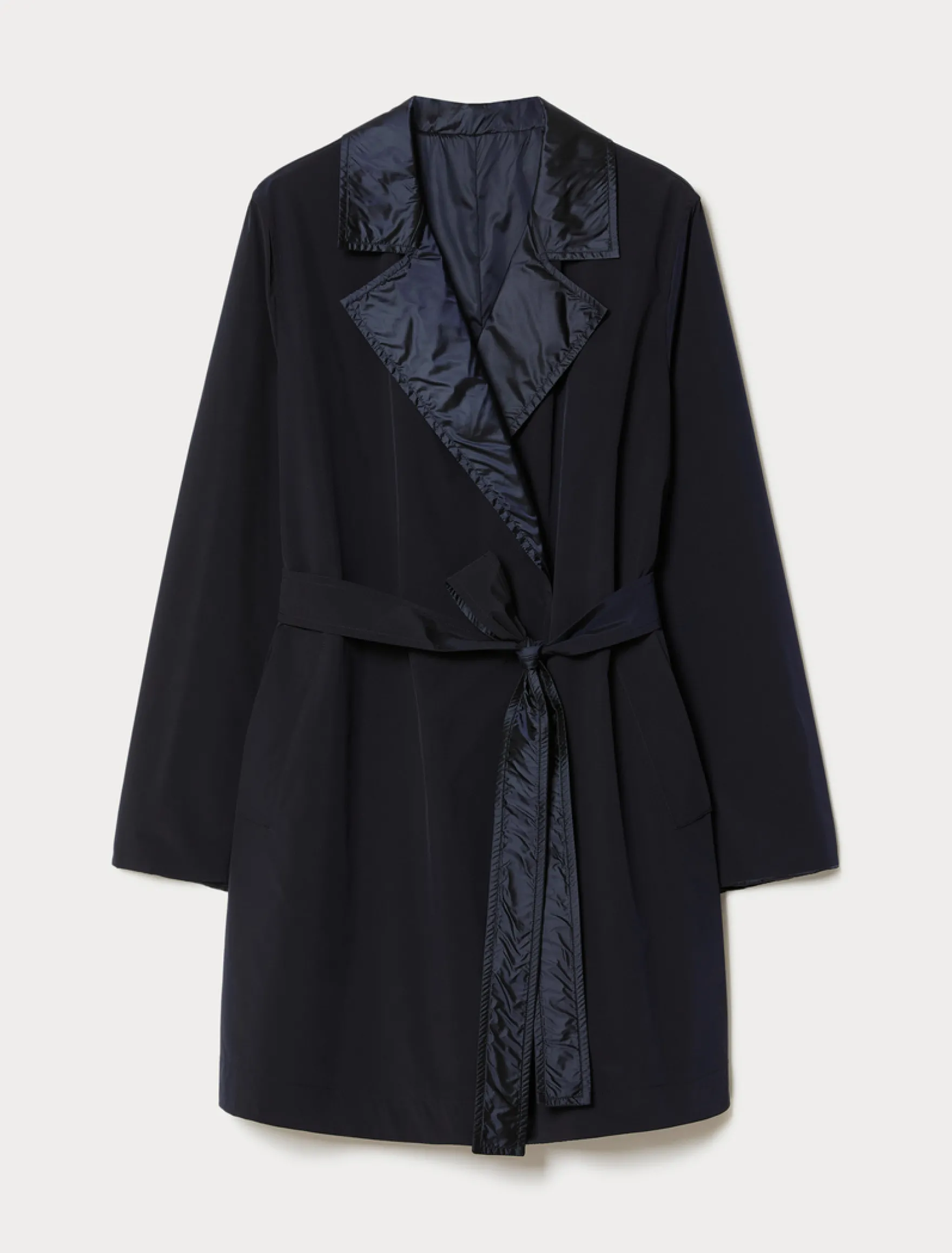 Impermeabile reversibile in taffetà - BLU NOTTE